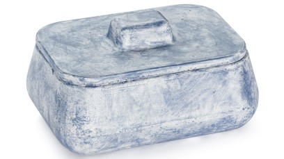 Box s víkem PERSEUS BASIC 001 - PATINA, modrošedá, lak mat