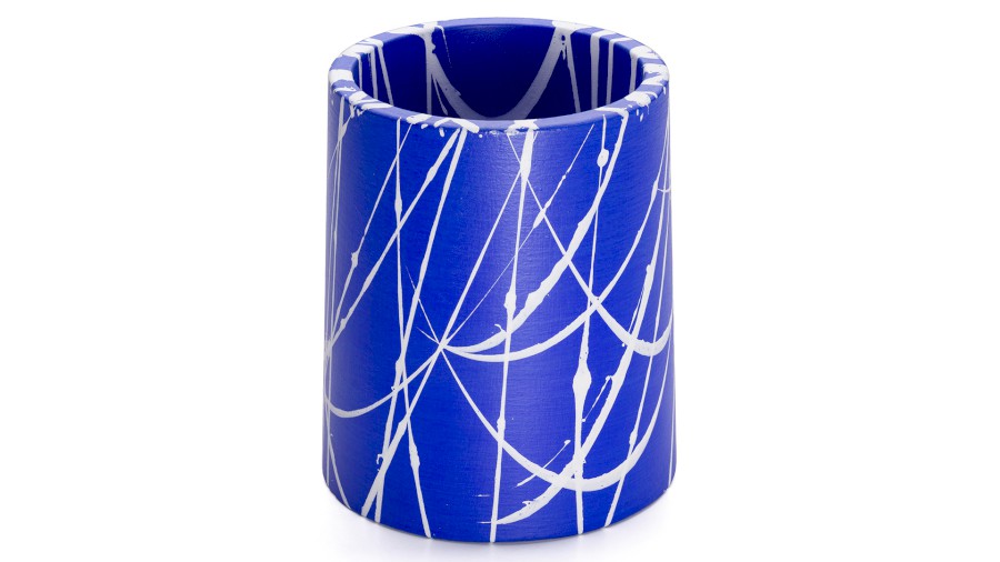 Kelímek COLUMBA BASIC - PUNK, modrá a bílá, lak mat