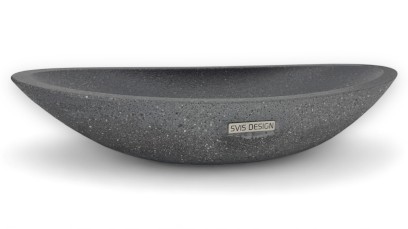 Umyvadlo 60 cm ORION HARDCORE - střední šedá, bez dekoru, lak mat