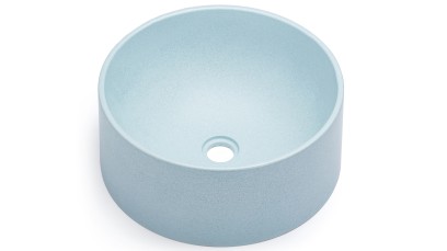 Umyvadlo 40 cm COLUMBA BASIC - velmi světlá kobaltově modrá, bez dekoru, lak mat