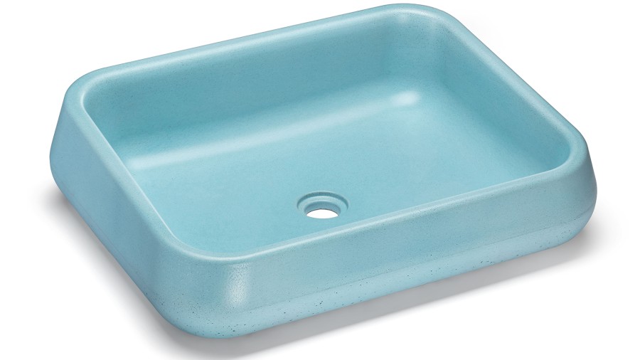 Umyvadlo 60 cm PERSEUS BASIC - střední kobaltově modrá, bez dekoru, lak mat