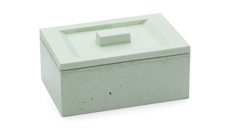 Box s víkem SIRIUS BASIC 001 - světlá zelená, bez dekoru, lak mat