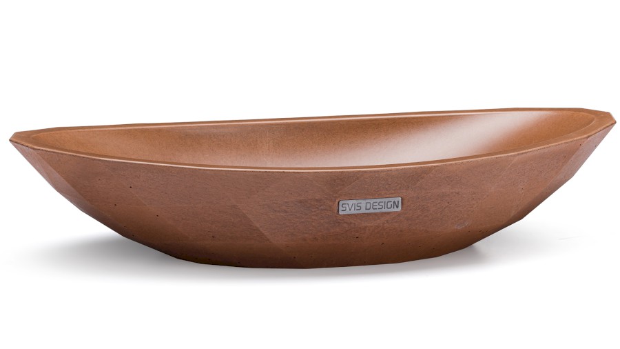 15198-umyvadlo_diamond_basic_brown_01 Umyvadlo 60 cm DIAMOND BASIC - hnÄdá, bez dekoru, lak mat