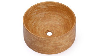 Umyvadlo 40 cm COLUMBA BASIC - PATINA okrová, lak mat