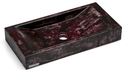 Umyvadlo 60 cm SIRIUS BASIC - BLACKSMITH, černá a červená, lak mat