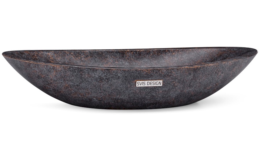 Umyvadlo 60 cm ORION BASIC - DARK STONE modrá, okrová a černá, lak mat