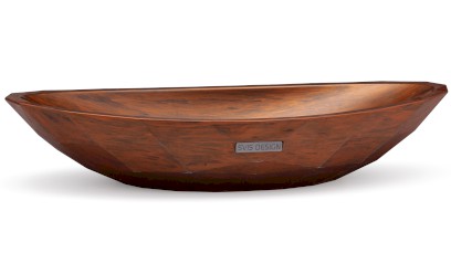 Umyvadlo 60 cm DIAMOND BASIC - AGED METAL, měděná a černá, lak mat