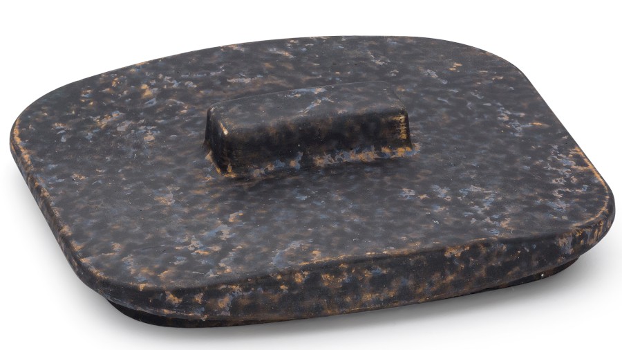 Víko VIRGO BASIC 001 - DARK STONE, modrá, okrová a černá, lak mat