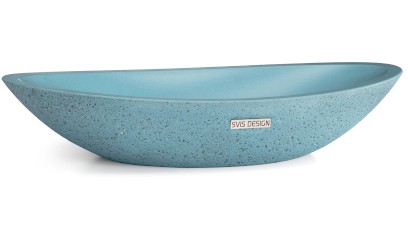 Umyvadlo 60 cm ORION SANDBLASTED - střední kobaltově modrá, bez dekoru, lak mat