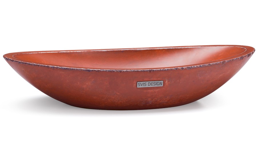 Umyvadlo 60 cm ORION BASIC - VINTAGE, hnědočervená, lak mat