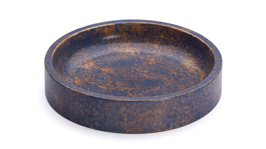 Miska 15 cm COLUMBA BASIC - GRANITE, modrošedá a okrová, lak polomatný