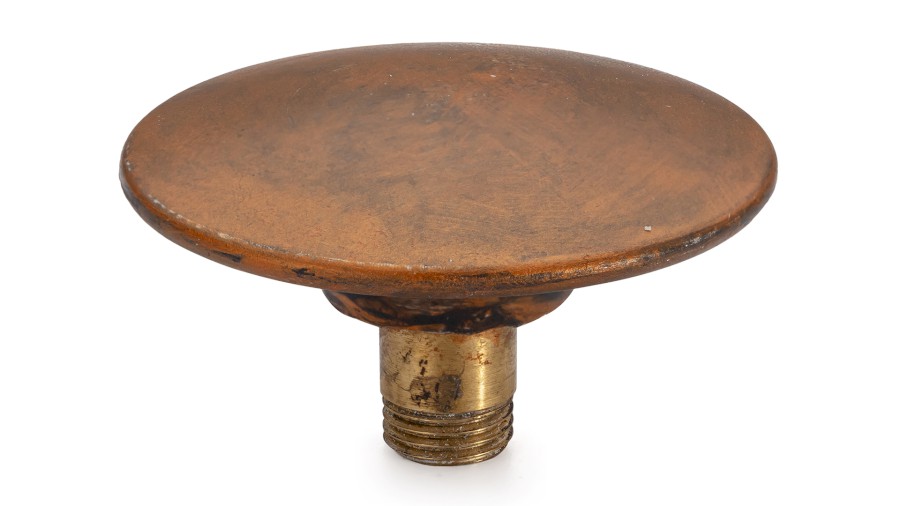 Šroubovací krytka výpusti 65 mm - AGED METAL, měděná a černá, lak mat