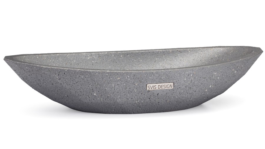 Umyvadlo 60 cm DIAMOND HARDCORE - střední šedá, bez dekoru, lak mat