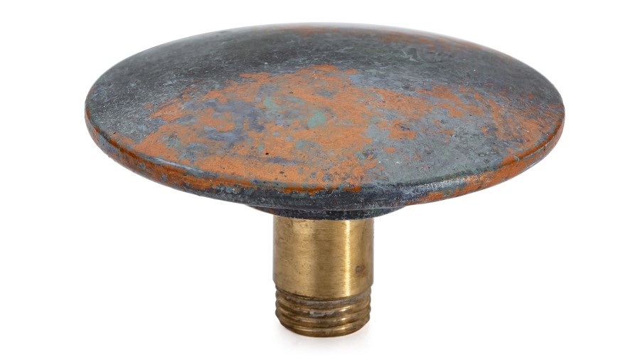 Šroubovací krytka výpusti 65 mm - ALCHEMY, modrá, černá a měděná, lak polomatný