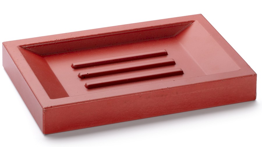 Mýdlenka 15 cm SIRIUS BASIC - cihlově červená, bez dekoru, lak mat