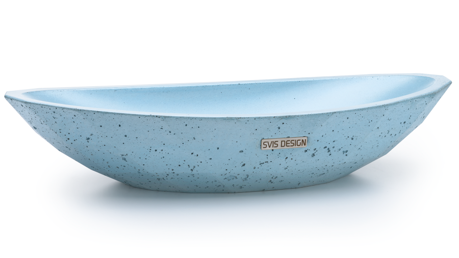 Umyvadlo 60 cm DIAMOND BASIC - střední kobaltově modrá, bez dekoru, lak mat