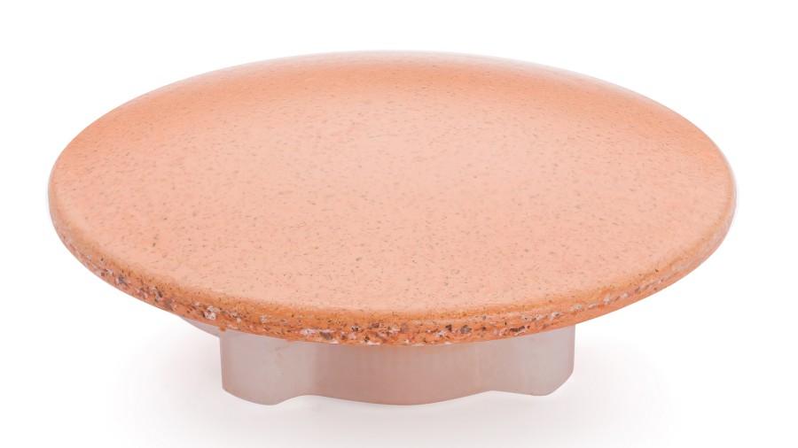 Vkládací krytka výpusti 65 mm - okrová, bez dekoru, lak mat