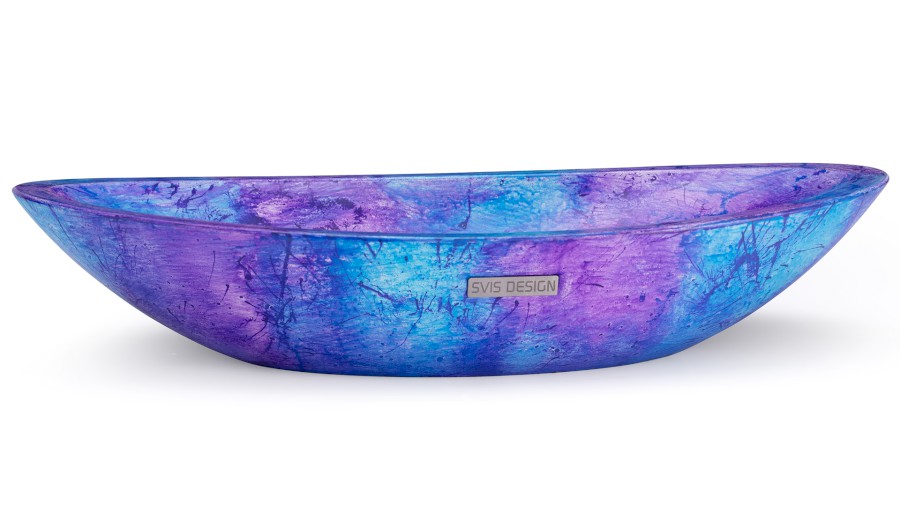 Umyvadlo 60 cm ORION BASIC - FANTASIA, fialová a modrá, lak mat