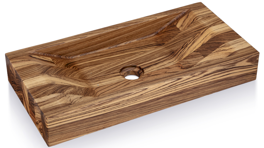 Umyvadlo SIRIUS 60 cm ZEBRANO lak matný natural