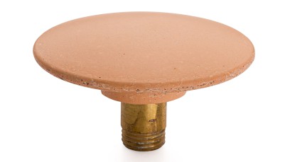 Šroubovací krytka výpusti 65 mm - okrová, bez dekoru, lak mat