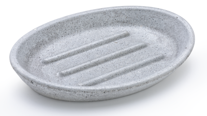 Mýdlenka 15 cm ORION BASIC - světlá šedá, bez dekoru, lak mat