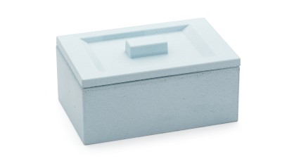 Box s víkem SIRIUS BASIC 001 - velmi světlá kobaltově modrá, bez dekoru, lak mat