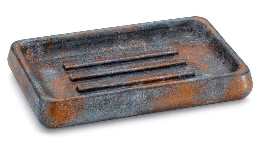 Mýdlenka 14,5 cm PERSEUS BASIC - ALCHEMY modrá, černá a měděná, lak polomatný