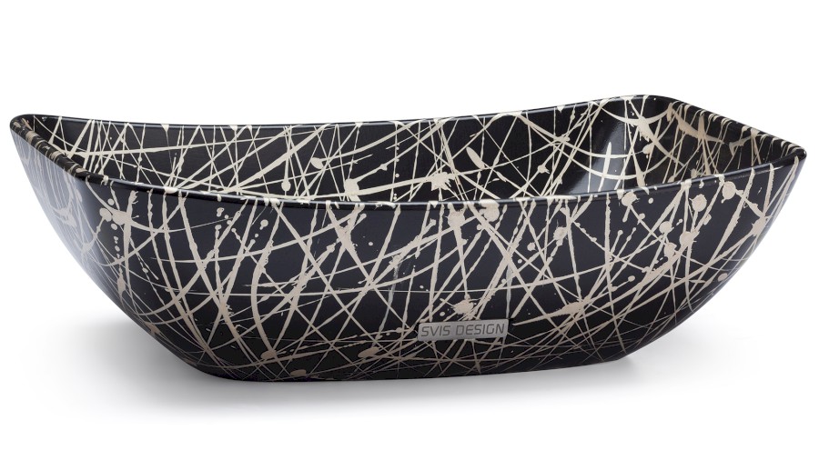 15328-umyvadlo_virgo_basic_punk_blackandchampagne_01 Umyvadlo 50 cm VIRGO BASIC - PUNK, černá a champagne, lak polomatný