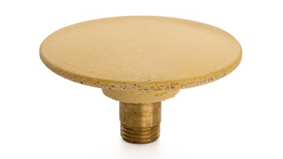 Šroubovací krytka výpusti 65 mm - tmavá žlutá, bez dekoru, lak mat