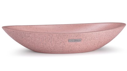 Umyvadlo 60 cm ORION HARDCORE - velmi světlá cihlově červená, bez dekoru, lak mat