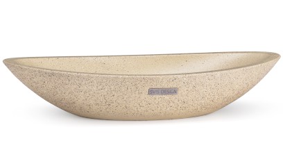 Umyvadlo 60 cm ORION HARDCORE - světlá žlutá, bez dekoru, lak mat