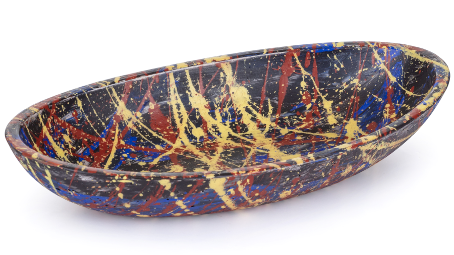 Miska betonová 19 cm ORION BASIC - přírodní, dekor PUNK černá, lak mat