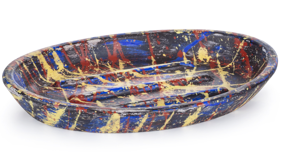 Mýdlenka betonová 15 cm ORION BASIC - přírodní, dekor PUNK černá, lak mat