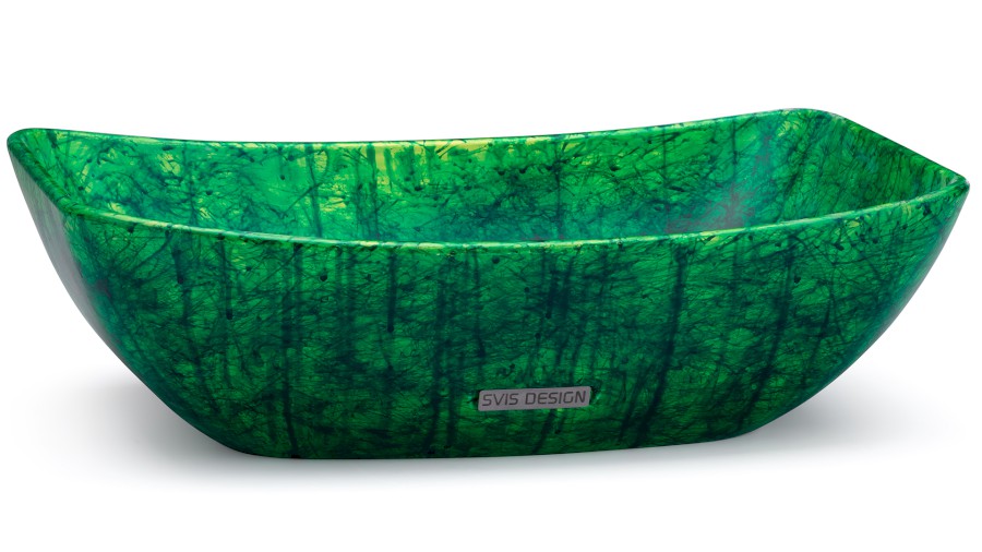 13658-umyvadlo_virgo_basic_hurricane_green_01 Umyvadlo 50 cm VIRGO BASIC - HURRICANE, zelená, lak mat