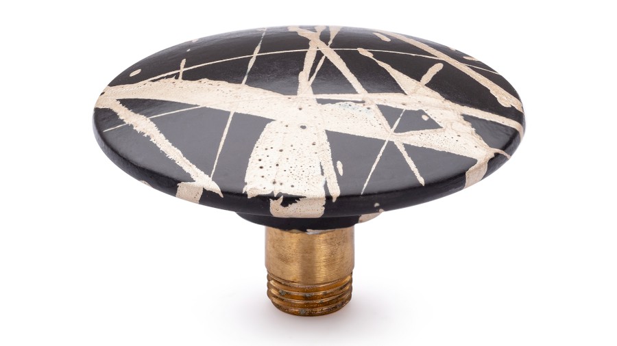 Šroubovací krytka výpusti 65 mm - PUNK, černá a champagne, lak polomatný