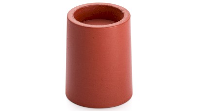 Svícen COLUMBA BASIC, výška 7,5 cm - cihlově červená, bez dekoru, lak mat