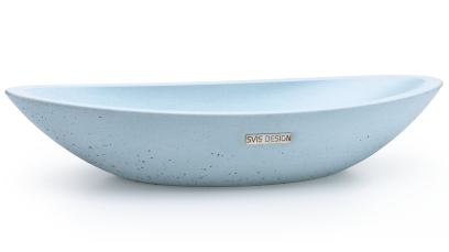 Umyvadlo 60 cm ORION BASIC - velmi světlá kobaltově modrá, bez dekoru, lak mat