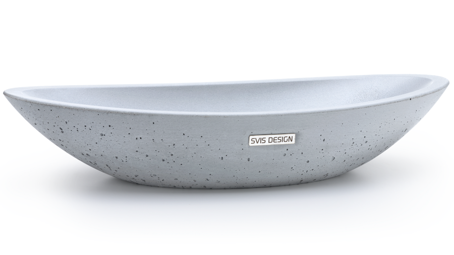 Umyvadlo 60 cm ORION BASIC - světlá šedá, bez dekoru, lak mat