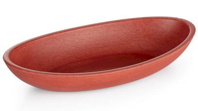 Miska 19 cm ORION BASIC - cihlově červená, bez dekoru, lak mat