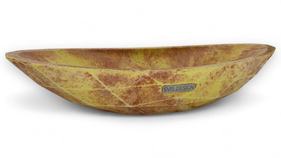 11126-umyvadlo_diamond_basic_abstract_yellowandred_01 Umyvadlo 60 cm DIAMOND BASIC - ABSTRACT, žlutá a červená, lak mat