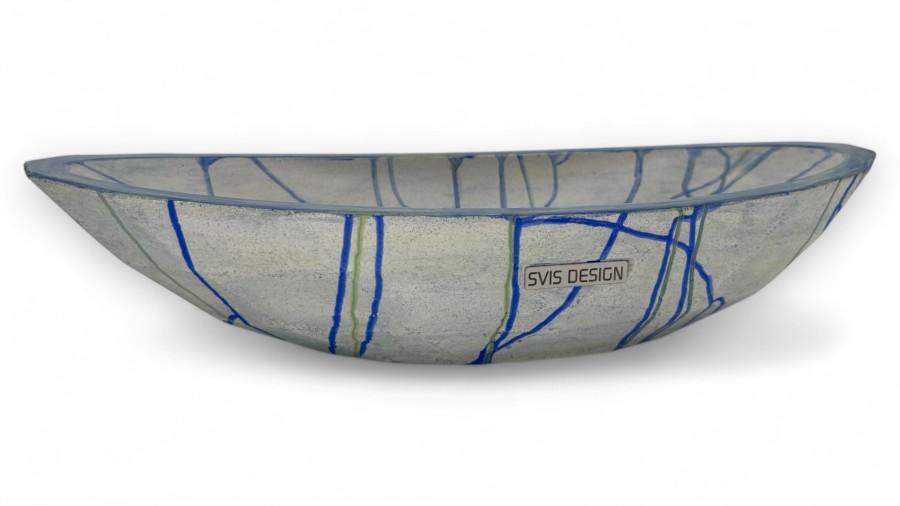 11127-umyvadlo_diamond_basic_flow_blueandyellow_01 Umyvadlo 60 cm DIAMOND BASIC - FLOW, modrá a žlutá, lak mat