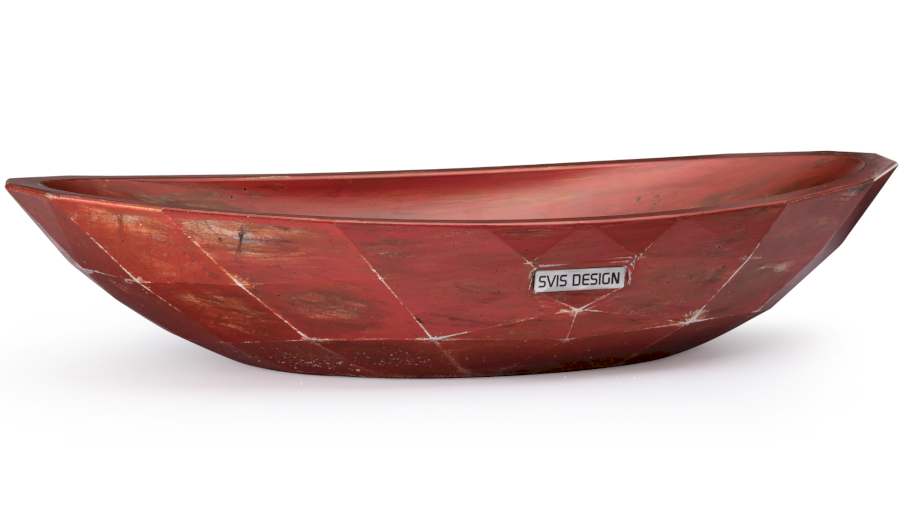 Umyvadlo 60 cm ORION DIAMOND - AGED METAL, metalická červená a měděná, lak polomatný