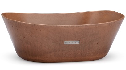 Umyvadlo 50 cm LIBRA BASIC - hnědá, bez dekoru, lak mat