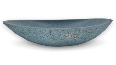 Umyvadlo 60 cm DIAMOND HARDCORE - světlá kobaltově modrá, bez dekoru, lak mat