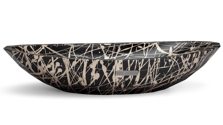 Umyvadlo 60 cm DIAMOND BASIC - PUNK černá a champagne, lak polomatný