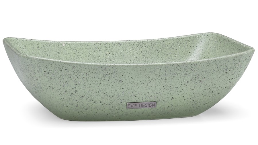 Umyvadlo 50 cm VIRGO HARDCORE - zelená, bez dekoru, lak mat