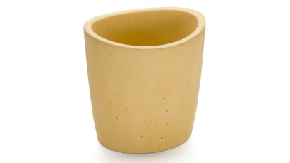 Kelímek DIAMOND BASIC - tmavá žlutá, bez dekoru, lak mat