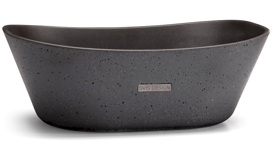 12672-umyvadlo_libra_sandblasted_verydarkgrey_01 Umyvadlo 50 cm LIBRA SANDBLASTED - velmi tmavá šedá, bez dekoru, lak mat