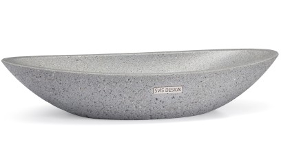 Umyvadlo 60 cm ORION HARDCORE - světlá šedá, bez dekoru, lak mat