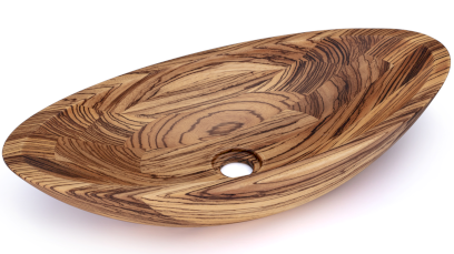 Umyvadlo ORION 60 cm ZEBRANO lak lesklý natural